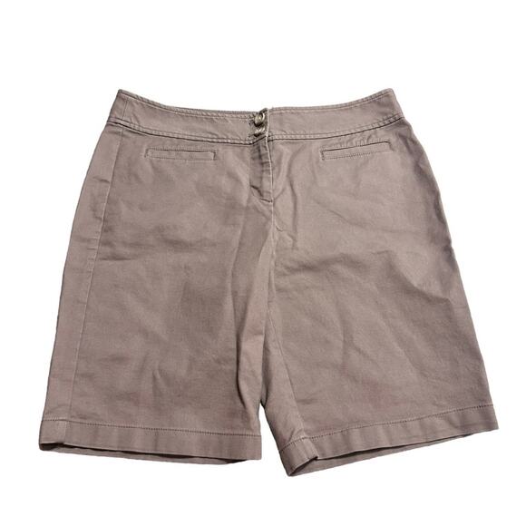 Ann Taylor Petite Signature Gray Bermuda Shorts size 10P - Picture 1 of 5